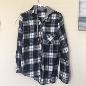 Flannel with hood